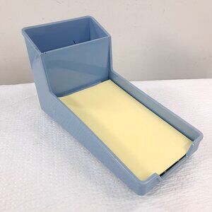Vintage Rubbermaid notepad note holder slate blue pen holder desk organizer 1088